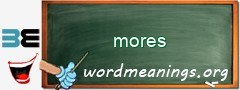 WordMeaning blackboard for mores